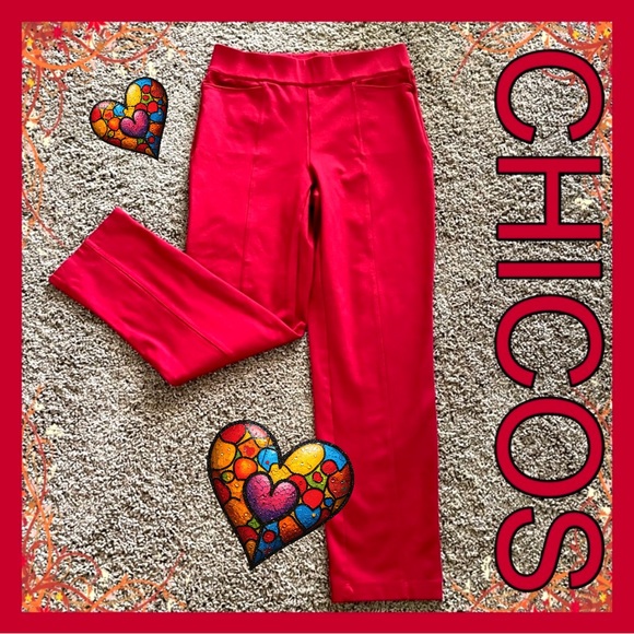 Chico's Pants - CHICO’S RED PANTS-SLACKS ~ Sz XS - Chico’s 0 Short
